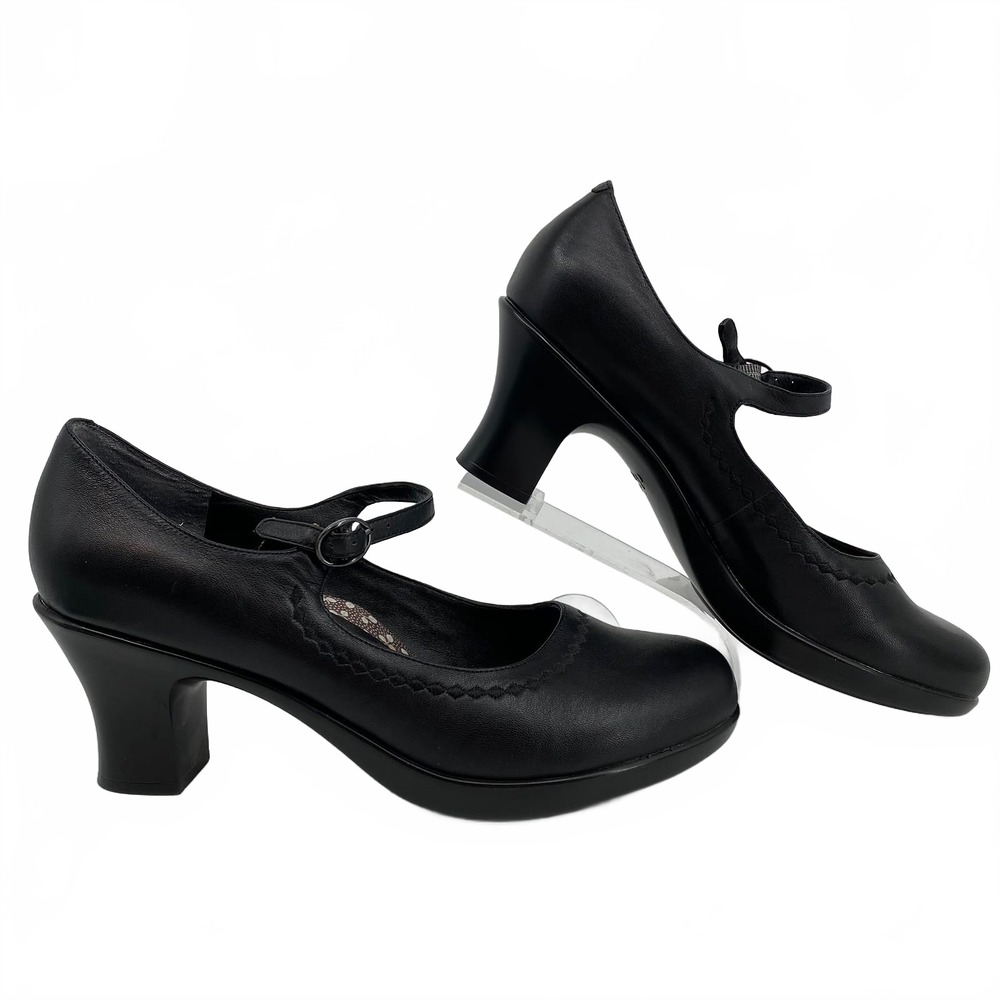 Dansko Black Mary Jane Heels | Leather Pumps, EU 42 (US 11)